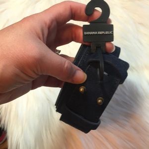 Banana Republic, navy Suede leather belt, Size L